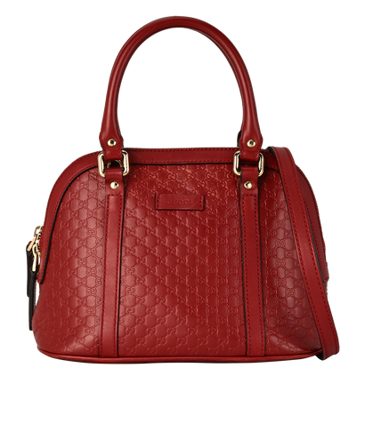 Microguccissima Dome Bag, &pound;395, Handbags, Red, Leather, Front view